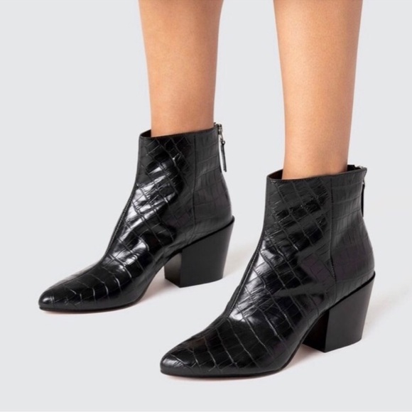 Dolce Vita Coltyn Black Leather Rear Zip Bootie size‎ 8 - Picture 3 of 16